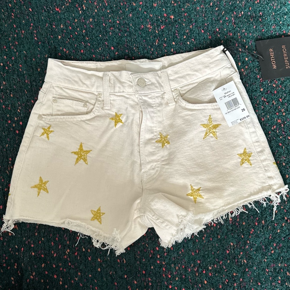 RARE MOTHER NWT The Tomcat Kick Fray Short in Shoot For The Stars—26 - Picture 13 of 14